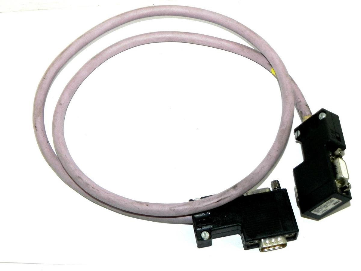 Used 2 SIEMENS 6ES7-972-0BB11-0XA0 CONNECTORS 6ES79720BB110XA0 WITH 37'' CABLE