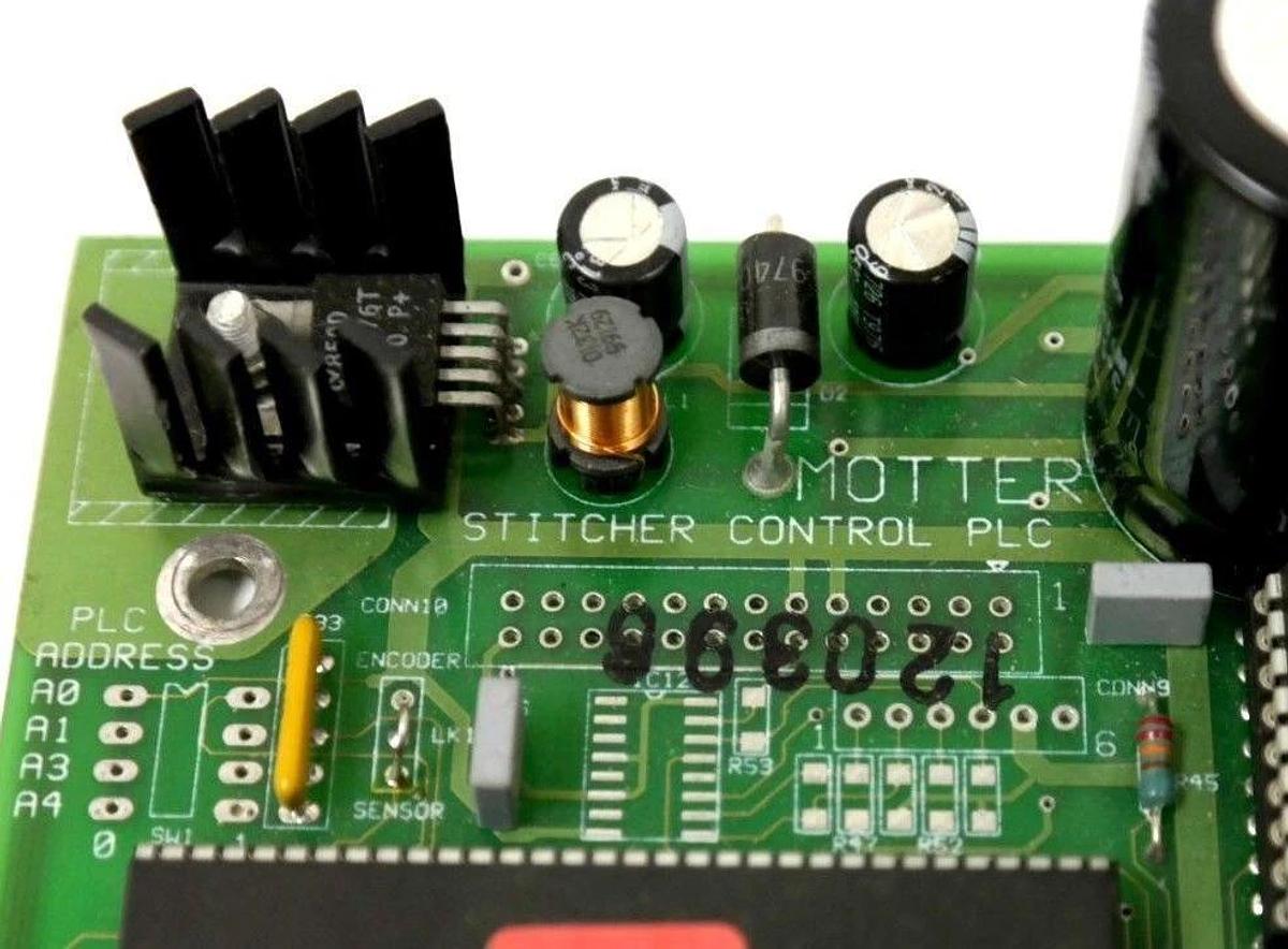 Used MOTTER PCB 19/014 STITCHER CONTROL PLC BOARD 120396 W/TRANSFORMER 40/3697