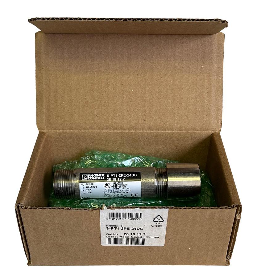 Used NEW PHOENIX CONTACT S-PT1-2PE-24DC / SPT12PE24DC ISOLATED PROTECTOR 2818122