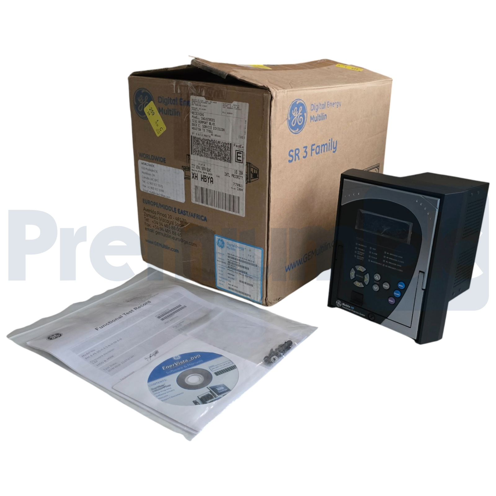 Used GE MULTILIN 345 TRANSFORMER PROTECTION SYSTEM RELAY 345-E-P5-G5-H-E-S-N-N-SN-D-N