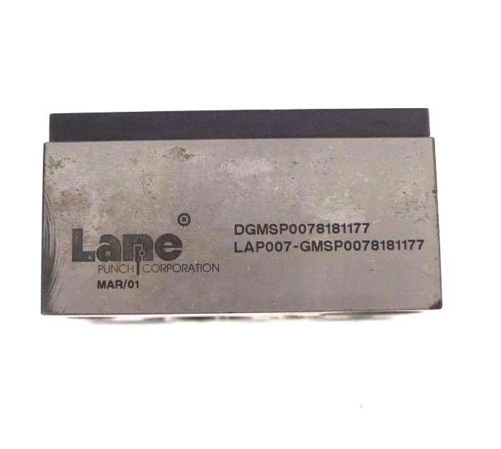 Used LANE PUNCH CORPORATION DGMSP0078181177 BLOCK LAP007-GMSP0078181177