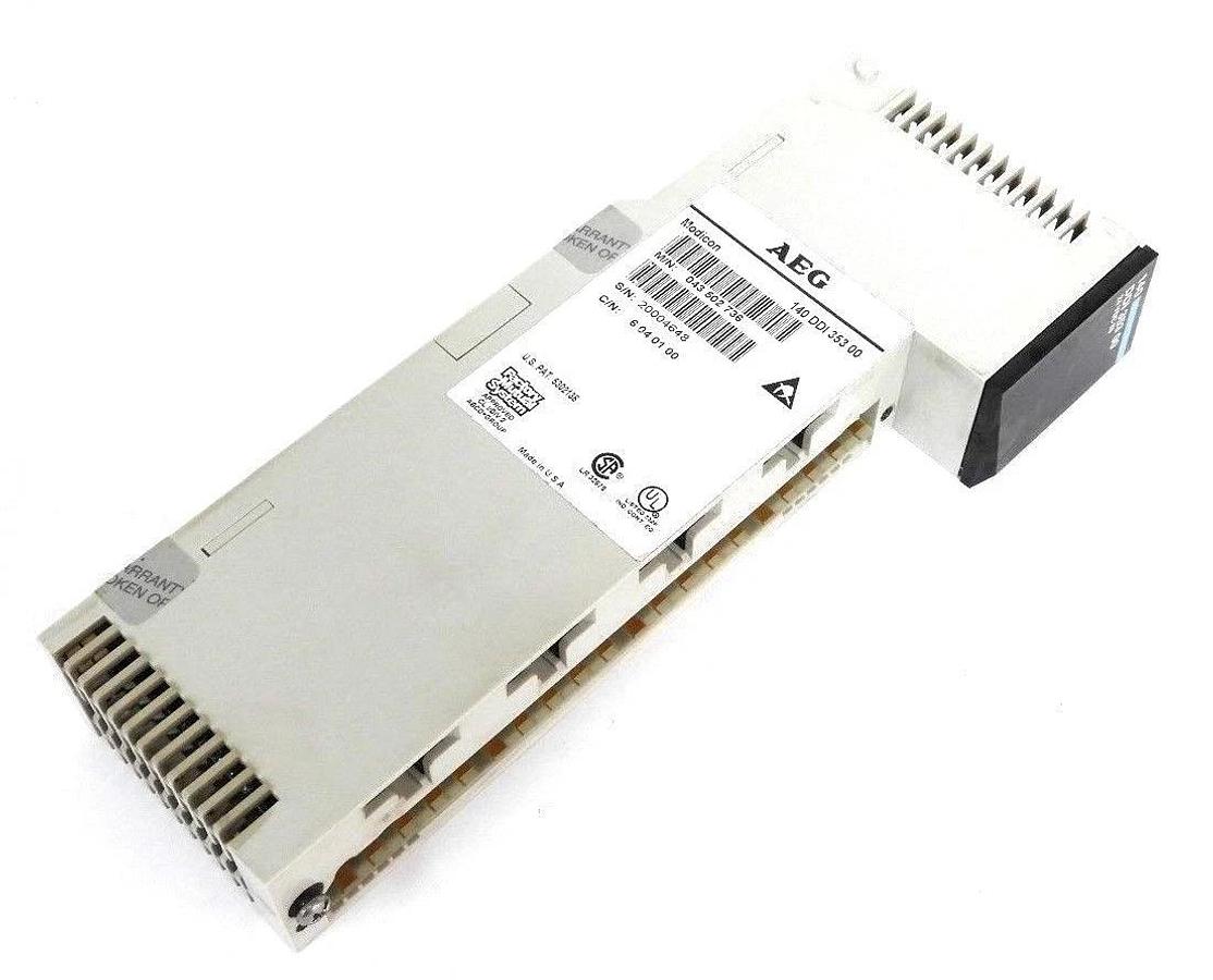 Used AEG MODICON 140-DDI-353-00 24V DC INPUT MODULE 043502736, 6040100, 140DDI35300