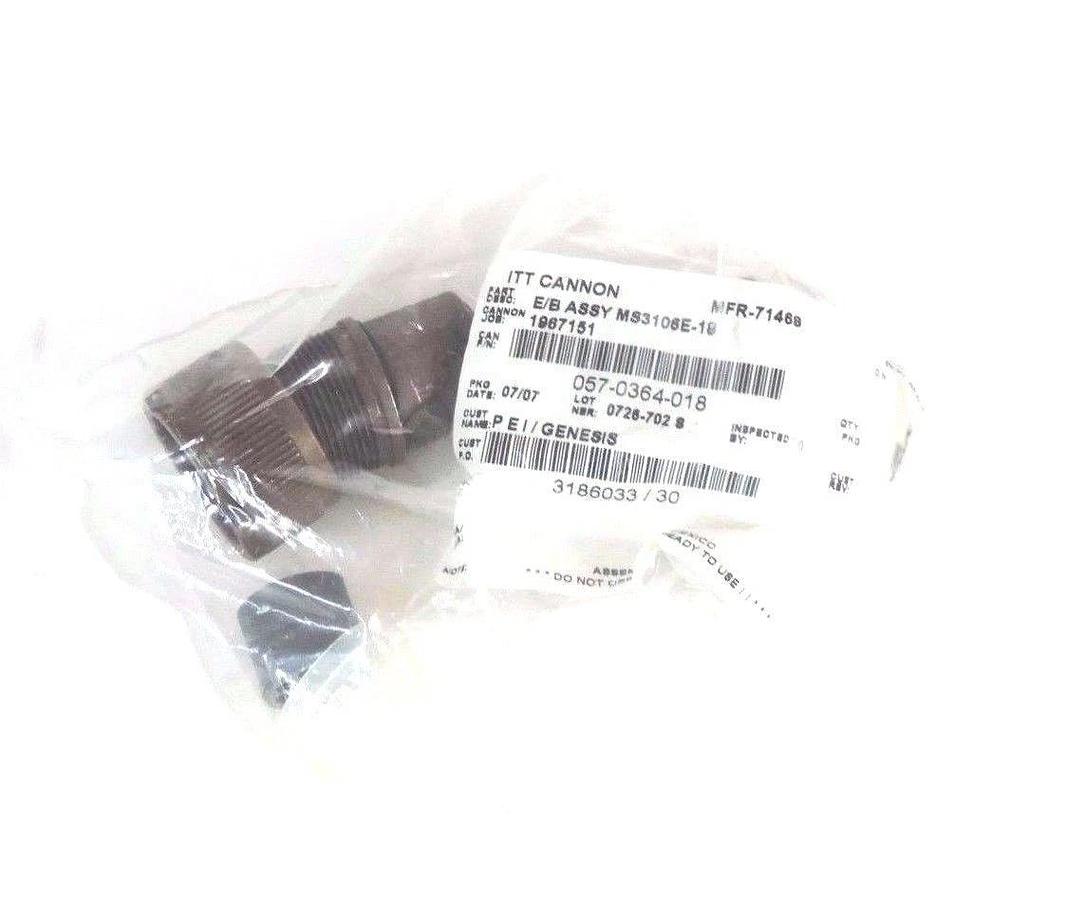 Used LOT OF 2 NIB ITT CANNON END BELL MS3106E-18 CONNECTOR ASSEMBLIES
