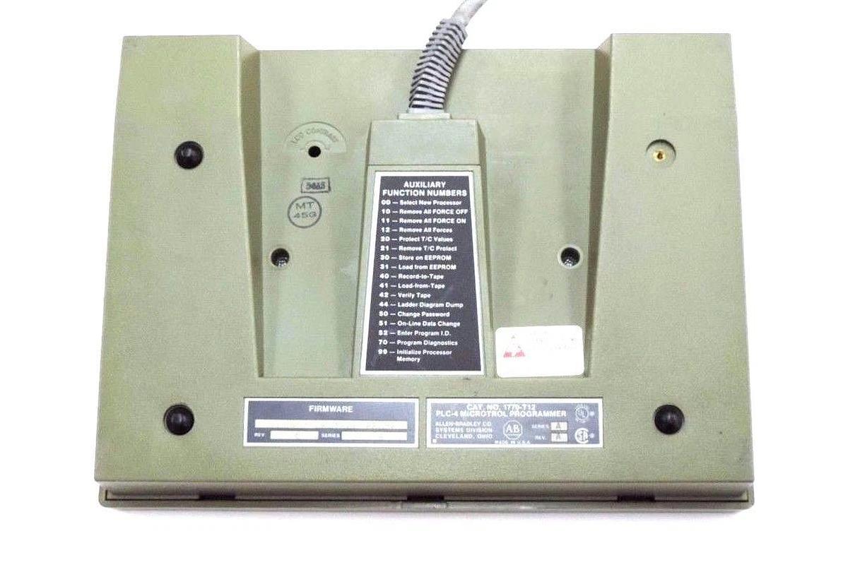 Used ALLEN BRADLEY 1770-T12 SER. A PLC-4 MICROTROL PROGRAMMER F/W REV. C, REV. A