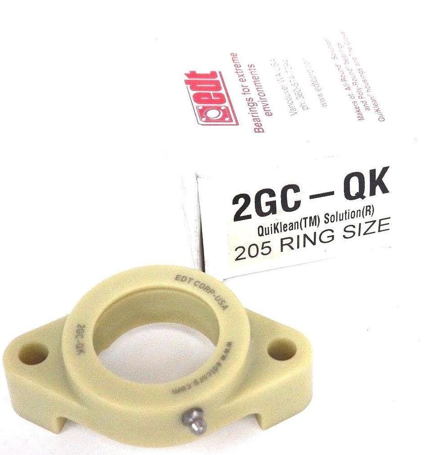 Used NIB EDT 2GC-QK QUIKLEAN 205 RING SIZE 2-BOLT, 2GCQK BEARING