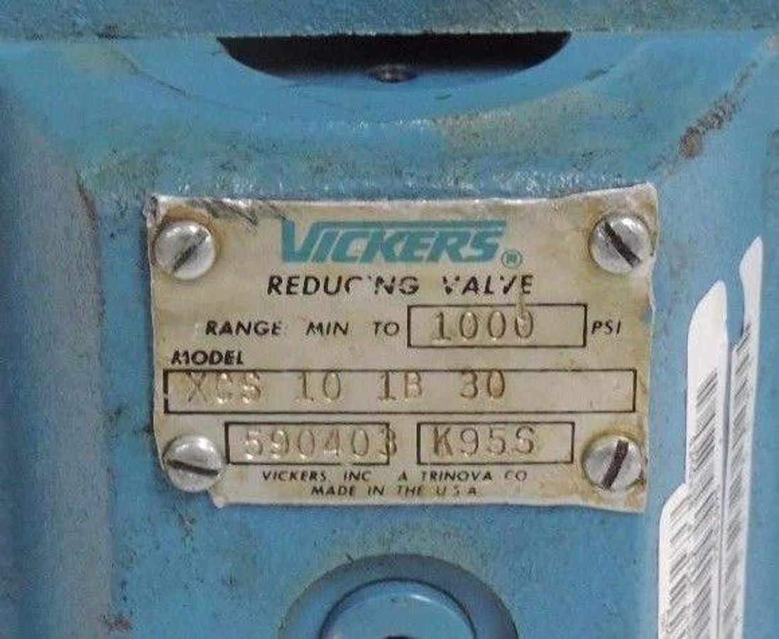 Refurbished REPAIRED VICKERS XCS-10-1B-30 PRESSURE REDUCING VALVE 1000PSI MAX XCS101B30
