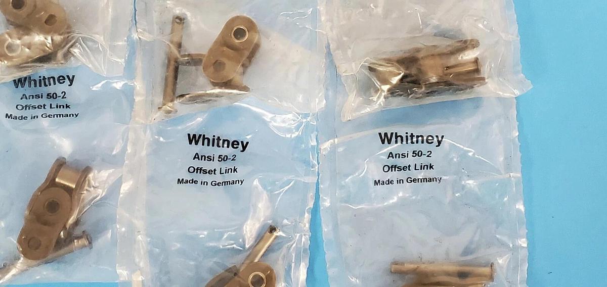 Used LOT OF 8 NEW WHITNEY CHAIN ANSI 50-2 OFFSET CHAIN LINKS