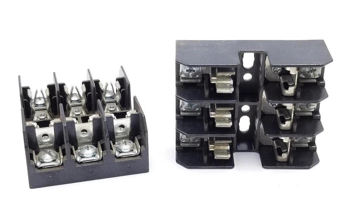 Used LOT OF 2 BUSS BC6033P FUSEHOLDERS, 30A, 250V, 3P