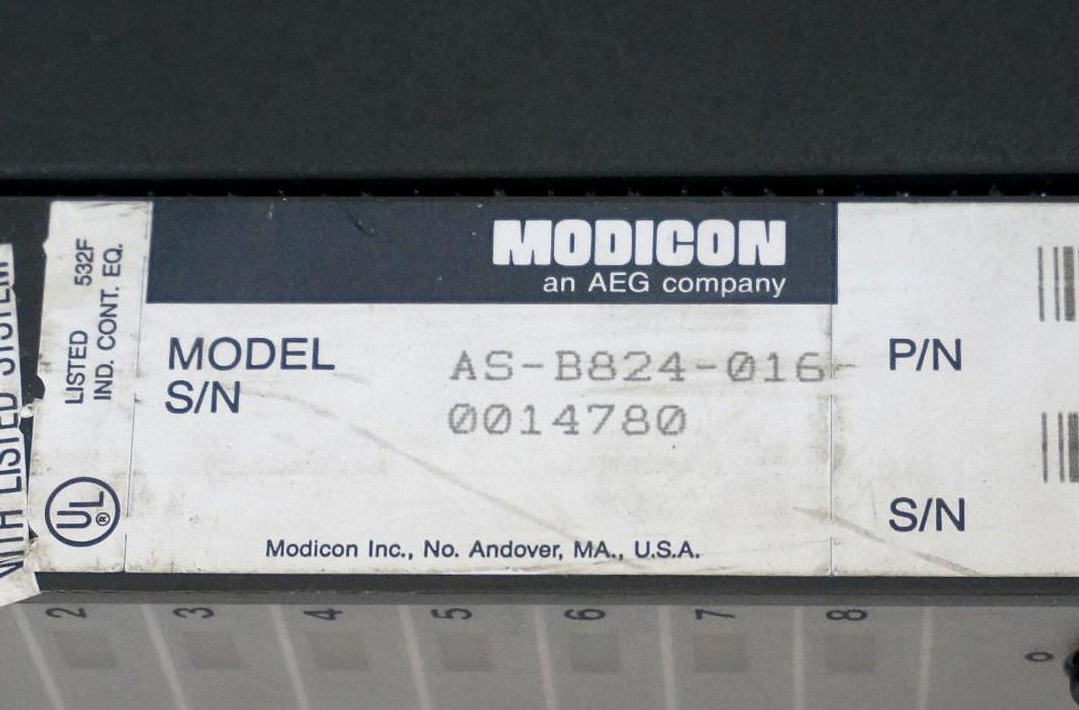 Used MODICON AS-B824-016 OUTPUT MODULE 24VDC TRUE HIGH ASB824016