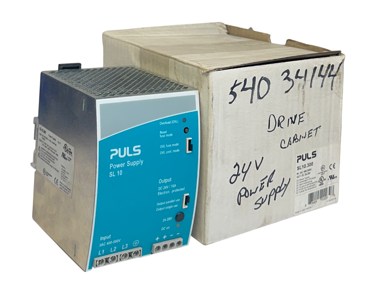 Used PULS SL10.300 / SL10300 POWER SUPPLY SL10 3PH 400-500VAC IN 24-28VDC OUT NSMP