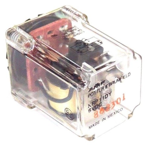 Used LOT OF 2 NIB POTTER AND BRUMFIELD KRP-11DY-6 RELAYS 6VDC KRP11DY6
