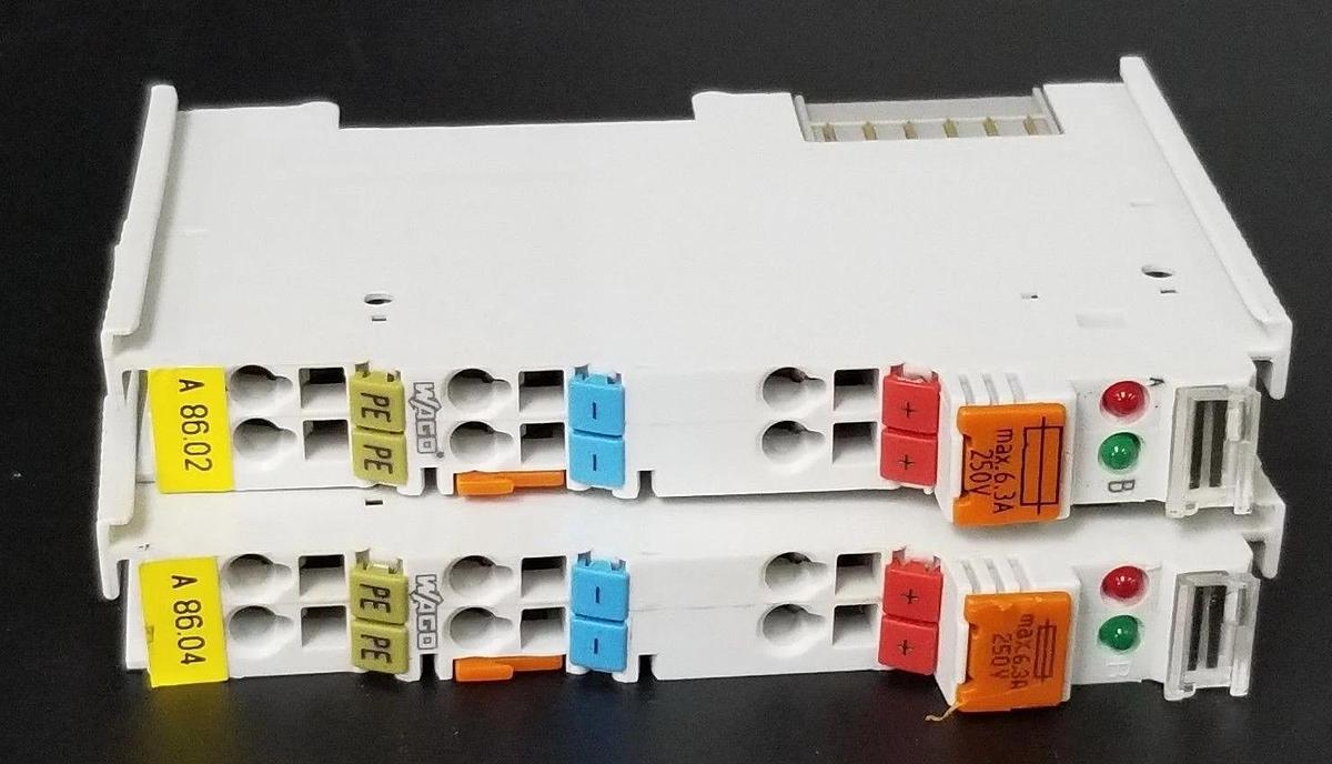 Used LOT OF 2 WAGOS 750-601 SUPPLY MODULES 750601