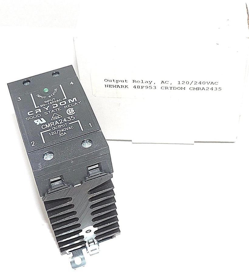 NIB CRYDOM CMRA2435 SOLID STATE RELAY 120/240VAC, 35A