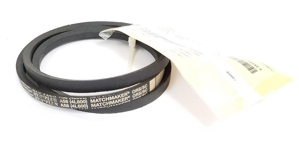 Used NEW GOODYEAR HY-T A58 (4L600) MATCHMAKER ORS/SC V-BELT, 1/2" WIDTH