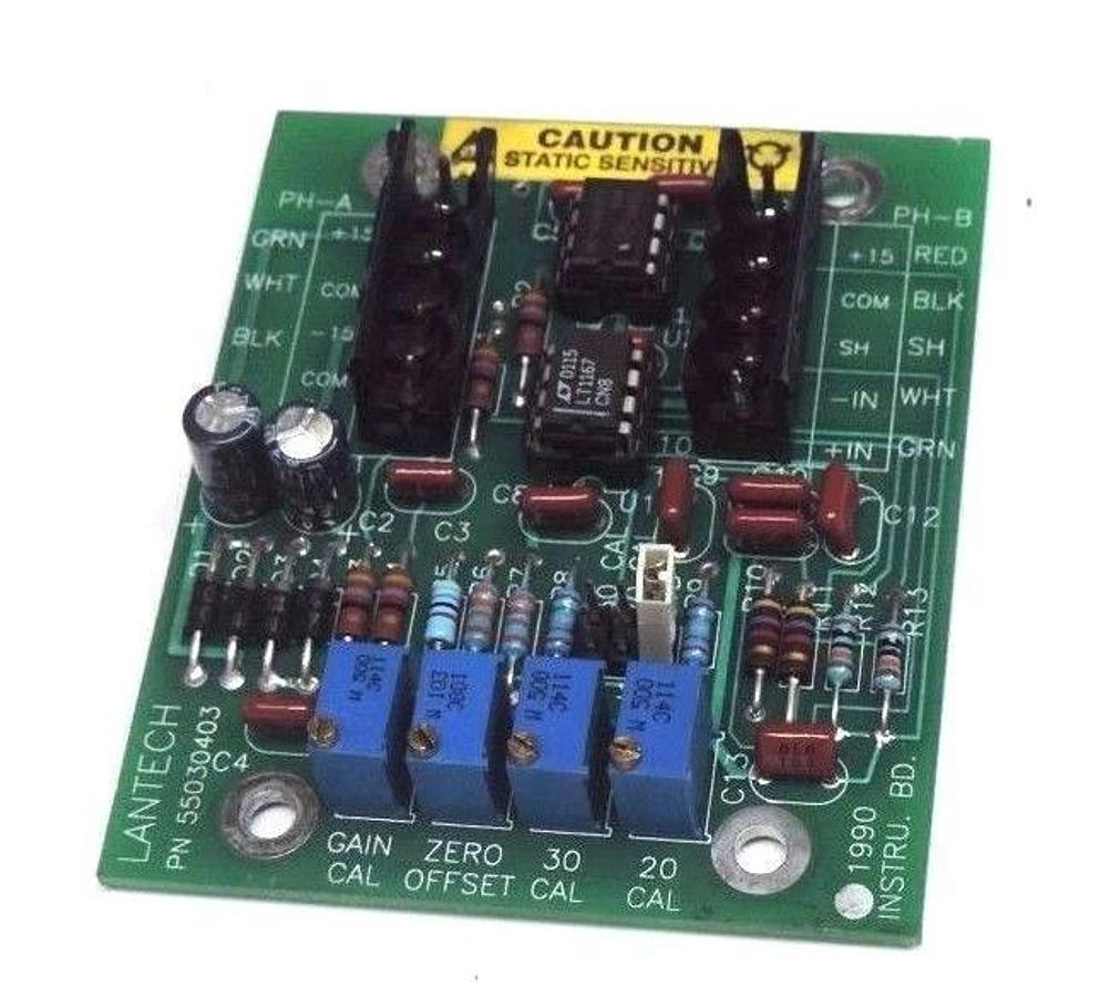 Used LANTECH 55030403 PC BOARD LOAD CELL AMP ASSEMBLY
