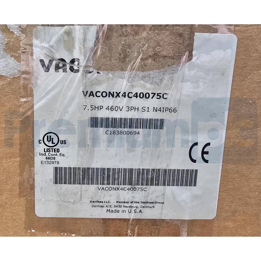 Vacon X4C40075C X-Series X4 VFD AC Drive 7.5HP 460V 3PH VACONX4C40075C NSMP