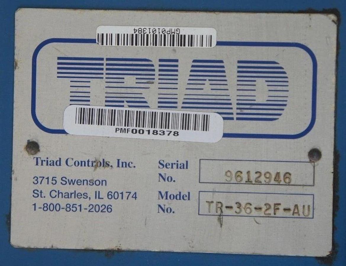 Refurbished REPAIRED TRIAD CONTROLS TR-36-2F-AU 36" 24VDC LIGHT CURTAIN RECEIVER