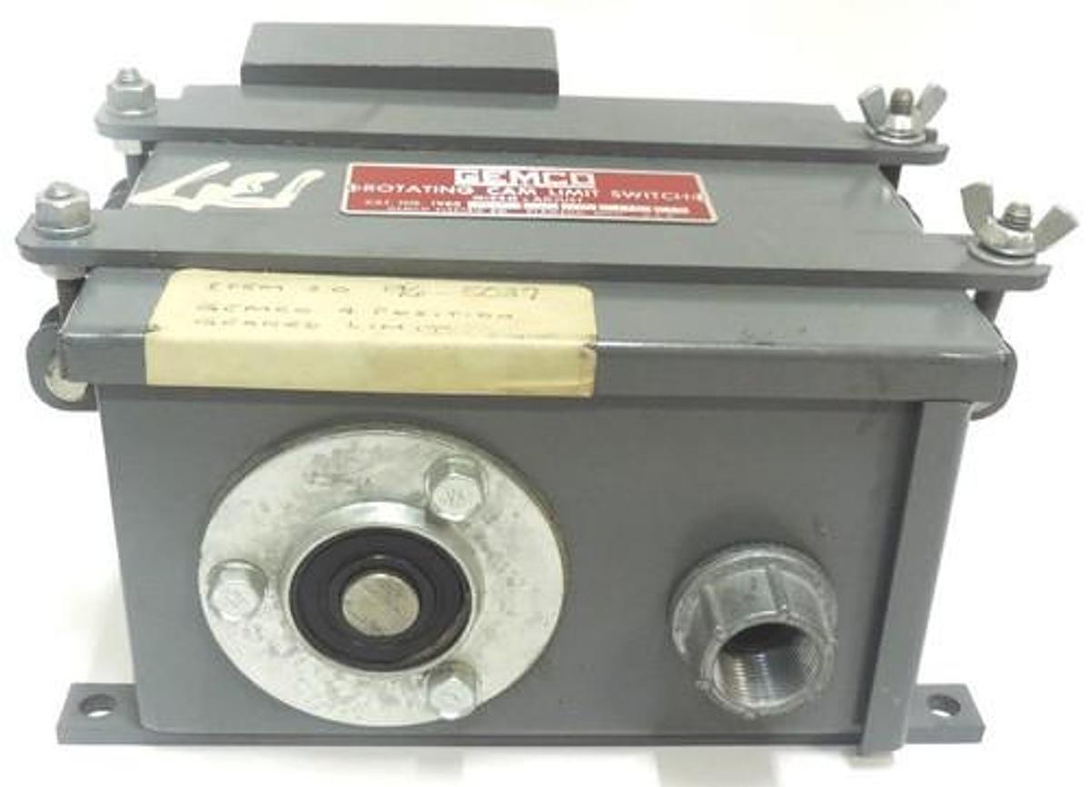 Used GEMCO ROTATING CAM LIMIT SWITCH 1980-404X-SP-X-R20-R1, 4-POSITION GEARED LIMIT