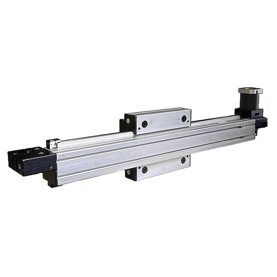 Used MACRON DYNAMICS 10186001 LINEAR SLIDE ACTUATOR W/ 53.000003 13337781 REDUCER