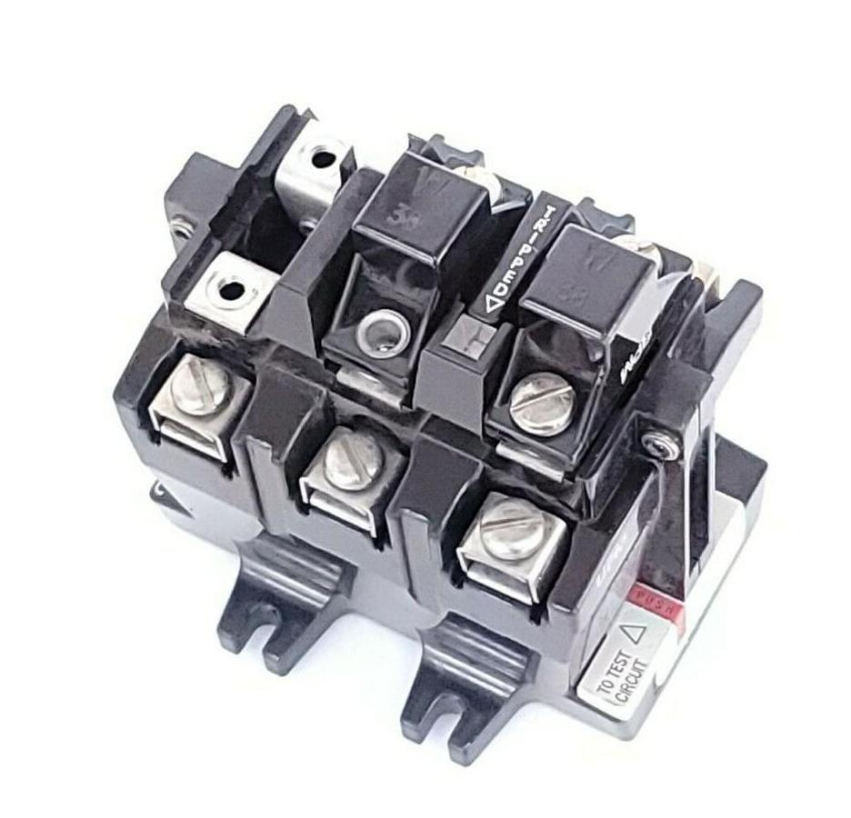 Used ALLEN BRADLEY 592-BOV16 OVERLOAD RELAY SER. B W/ TWO W38 HEATER ELEMENTS