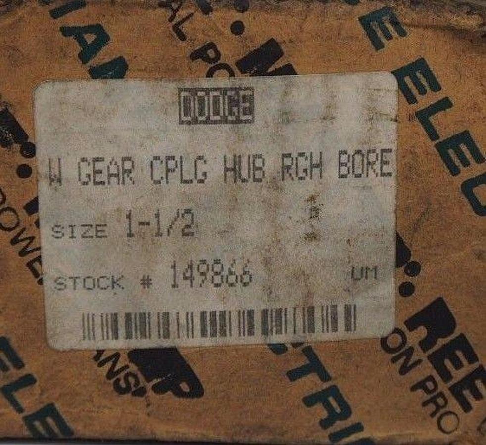 Used NEW DODGE 149866 GEAR COUPLING ROUGH BORE SIZE 1-1/2"