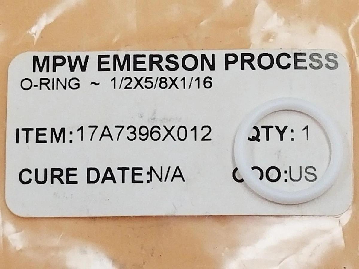 Used NEW MPW EMERSON PROCESS 17A7396X012 O-RING 1/2X5/8X1/16