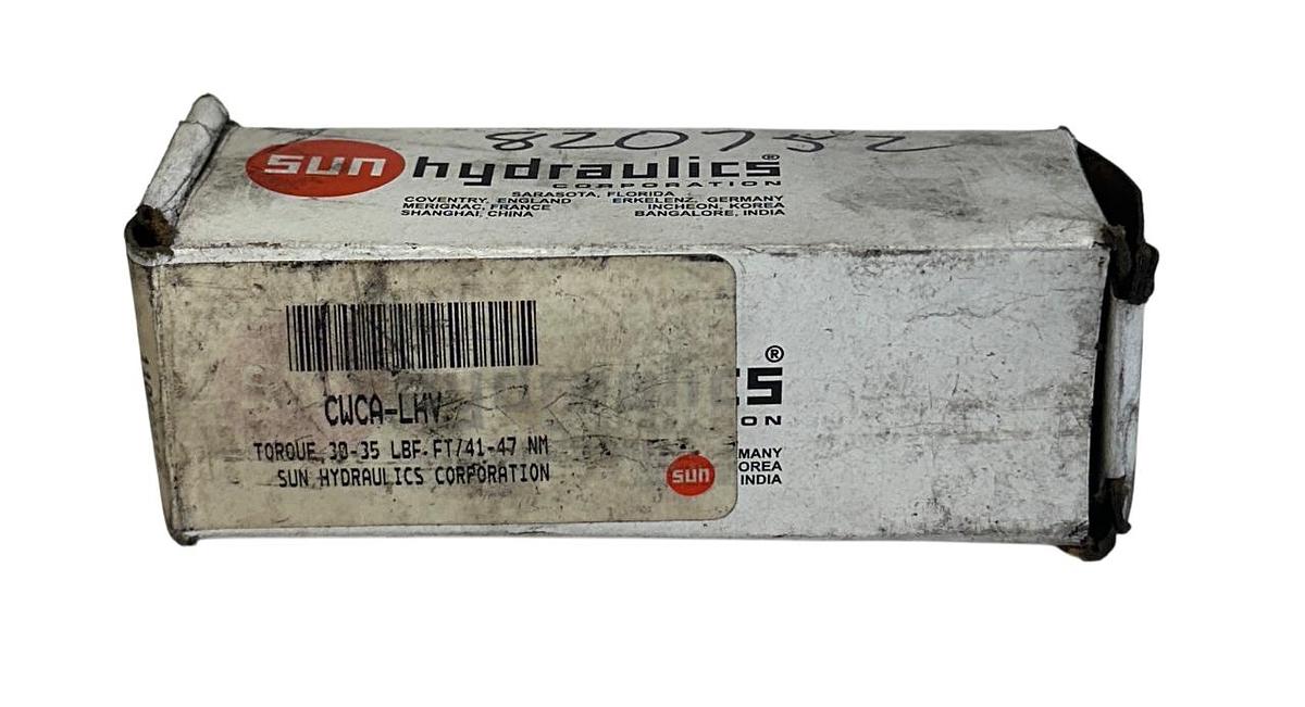 Used SUN HYDRAULICS CWCA-LHV / CWCALHV HYDRAULIC VALVE CARTRIDGE 3:1 RATIO NSMP