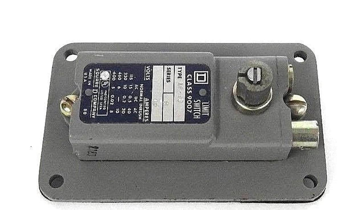 Used NEW SQUARE D 9007-AF-12 LIMIT SWITCH 9007AF12, SER. D