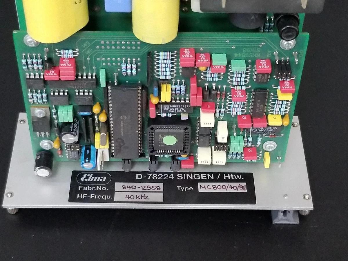 Used ELMA 940-2958 MC800/40/98 40kHz PROGRAMMING BOARD, D-78224, MC8004098