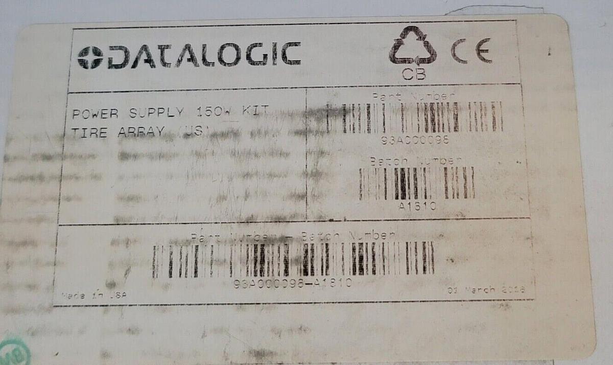Used NEW DATALOGIC 93ACC0098 POWER SUPPLY 150W KIT TIRE ARRAY AFL150-24S