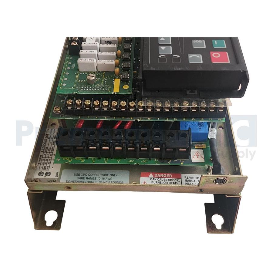 Used ALLEN BRADLEY 1336S-BRF15-AN-EN4-L6 /D 1336 PLUS AC DRIVE VFD W/ 1201-HA2 /B HMI