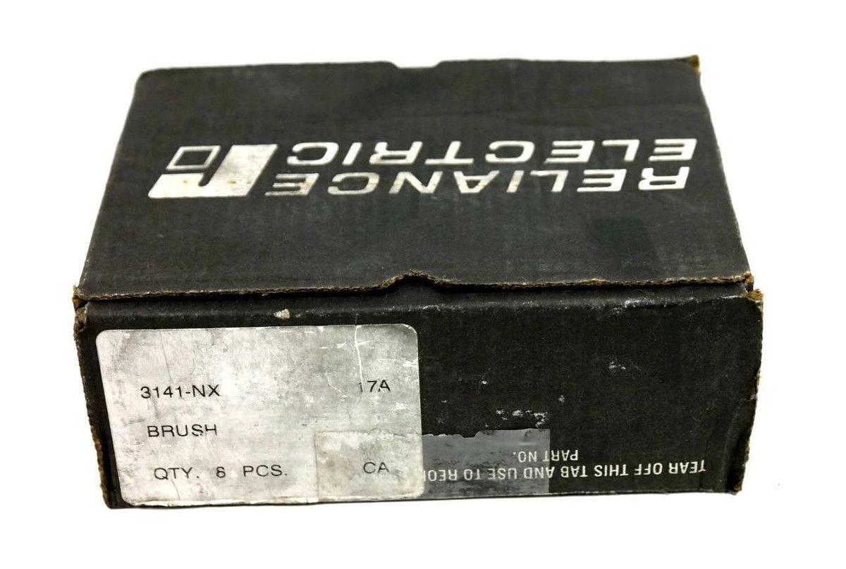 Used BOX OF 8 RELIANCE ELECTRIC 3141-NX CARBON BRUSHES 17A 3141NX NIB