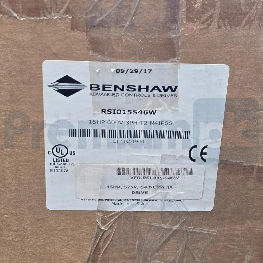 Used BENSHAW RSI-015-S4-6W | RSi015S46W RSi S4 Sensorless Vector VFD 15HP 600V NSMP