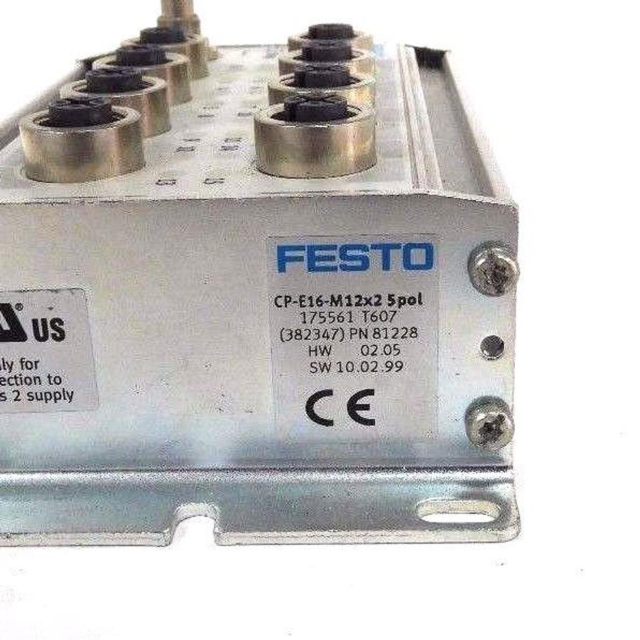 Used FESTO CP-E16-M12X2-5POL INPUT MODULE 175561 CPE16M12X2