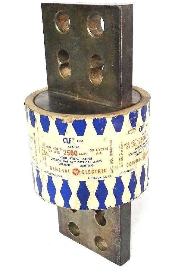 Used GENERAL ELECTRIC GF8B2500 CLASS-L CLF FUSE 2500 AMPS