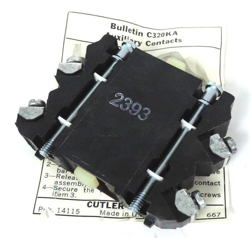 NIB CUTLER-HAMMER C320KA3 AUXILIARY CONTACT 1NO/1NC 600VAC SER. A2