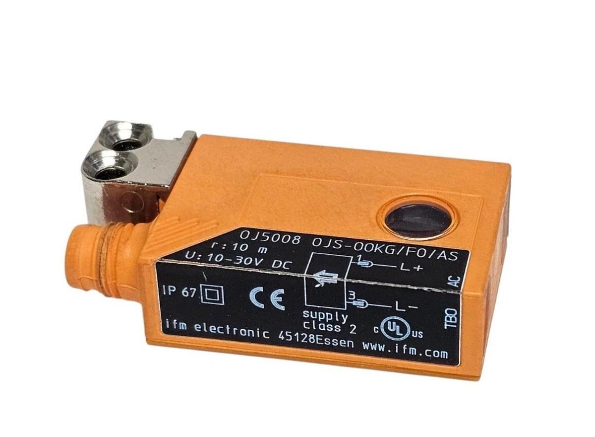 Used IFM EFECTOR OJS-OOKG/FO/AS THROUGH-BEAM SENSOR TRANSMITTER OJ5008 USED