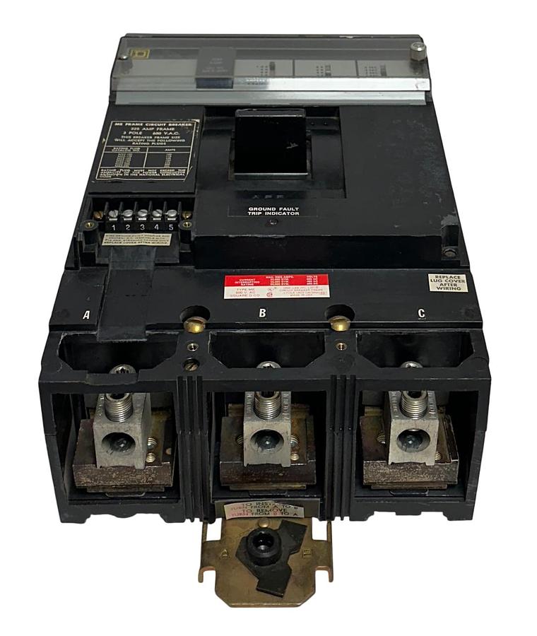 Used SQUARE D ME236G ME FRAME CIRCUIT BREAKER 225A FRAME 600VAC ME2-200 PLUG USNP