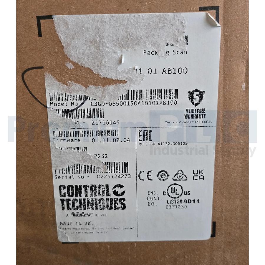 Used CONTROL TECHNIQUES C300-065 COMMANDER AC DRIVE 15HP C300-06500150A10101AB100 NEW