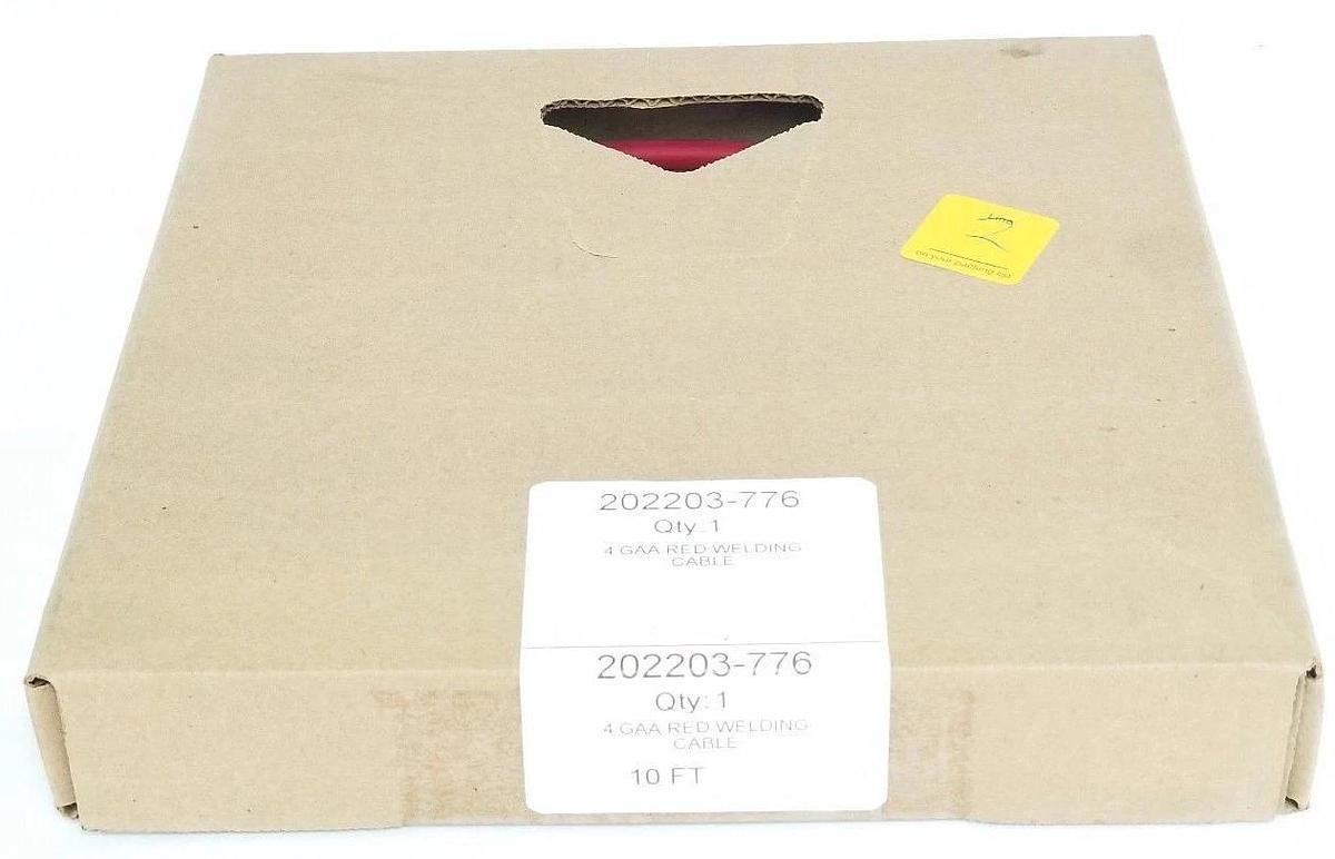 NIB 202203-776 WELDING CABLE 4 GAA RED 10FT