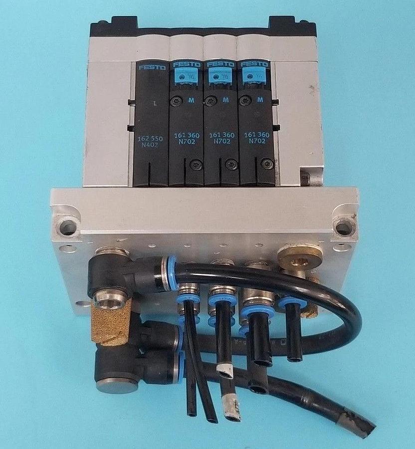 Used FESTO ELECTRIC CPV14-VI-P4-1/8-B MULTI PIN BASE W/ CPV-14-VI , CPV14-GE-FB-4
