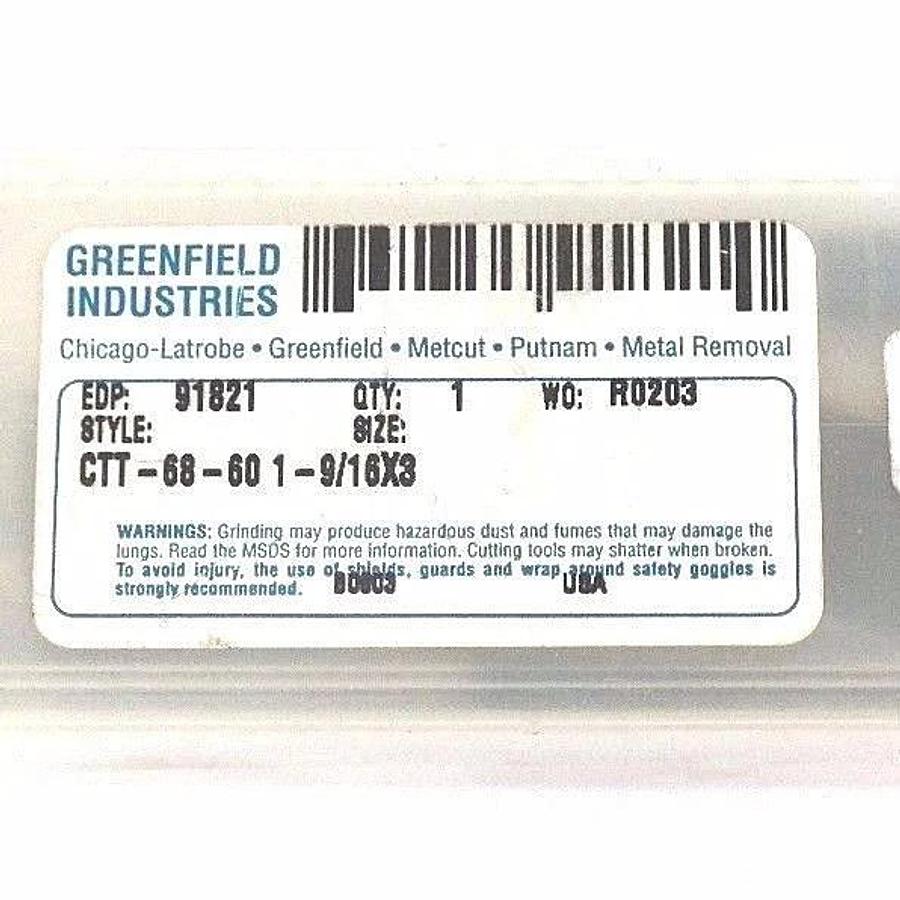 NEW GREENFIELD INDUSTRIES CTT-68-60 COUNTERBORE BIT 1-1/16" X 1-9/16" EDP 91821