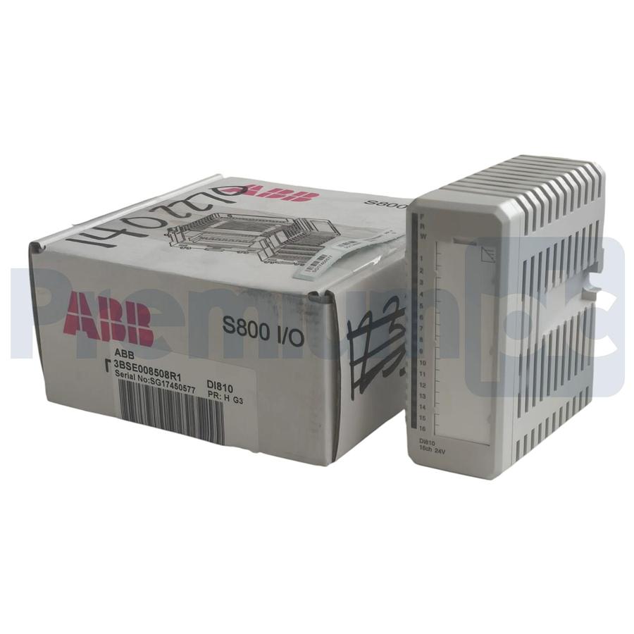 ABB S800 I/O 3BSE008508R1 DI810 Digital Input Module 24V 16-Ch PR:H G3 NSMP