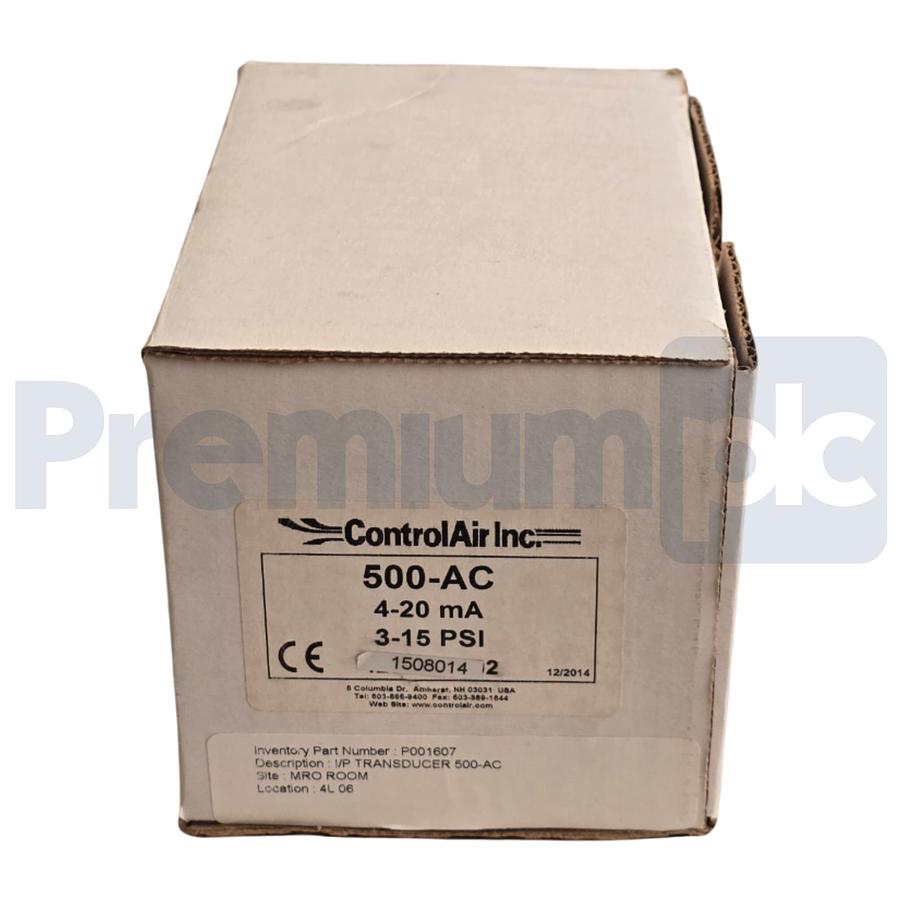Used ControlAir 500-AC TYPE 500X I/P TRANSDUCER 4-20mA 3-15PSIG OUT/IN 18-100PSIG NEW