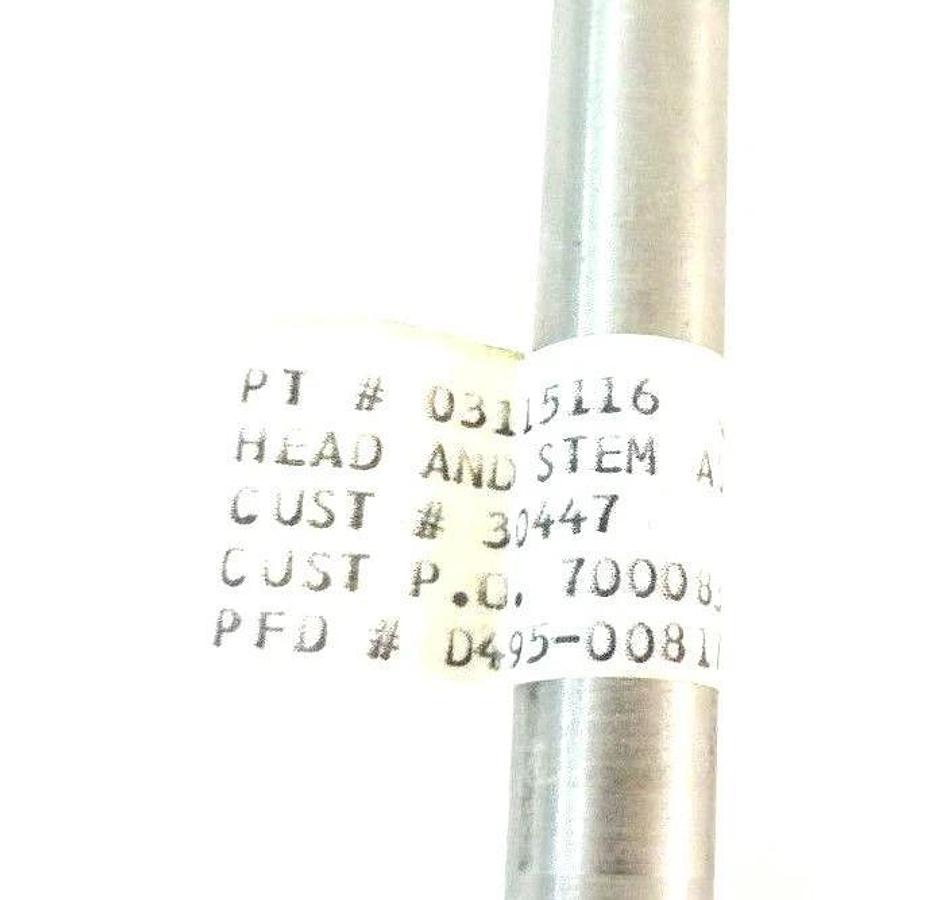 NEW GENERIC 03115116 HEAD AND STEM ASSEMBLY T316, D495-00817, B33-02-03