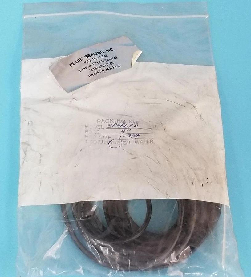 Used FLUID SEALING INC. SPABLRD AIR SEAL PACKING KIT 1-3/4" ROD SIZE, 4" BORE