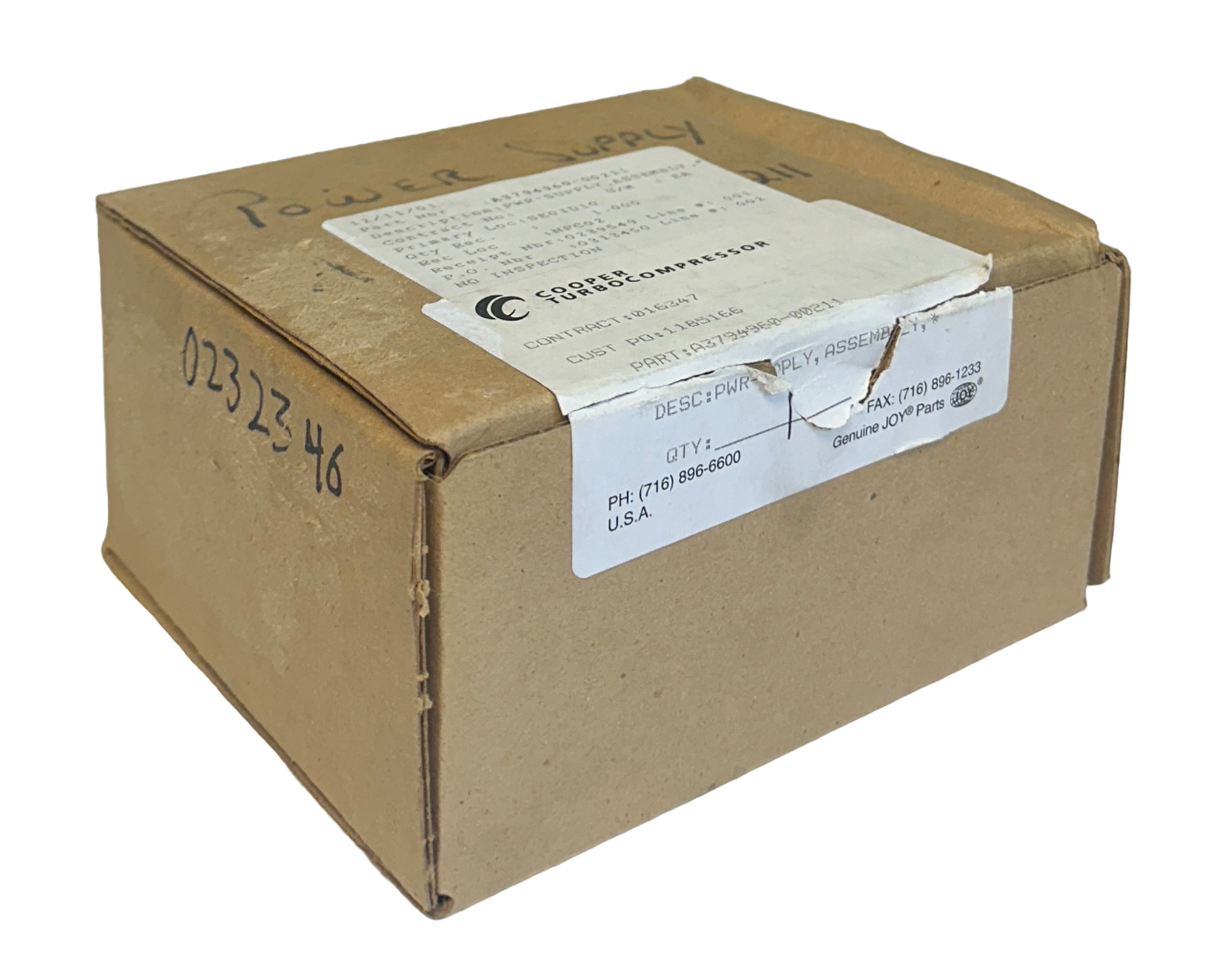 Used COOPER TURBOCOMPRESSOR A3794960-00211 / HC24-2.4-A POWER SUPPLY ASSEMBLY NSMP