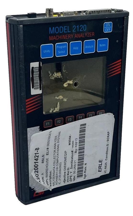 Used CSI 2120-1 Machinery Health Analyzer Rev: 12 FOR PARTS ONLY Drilled Salvage Unit