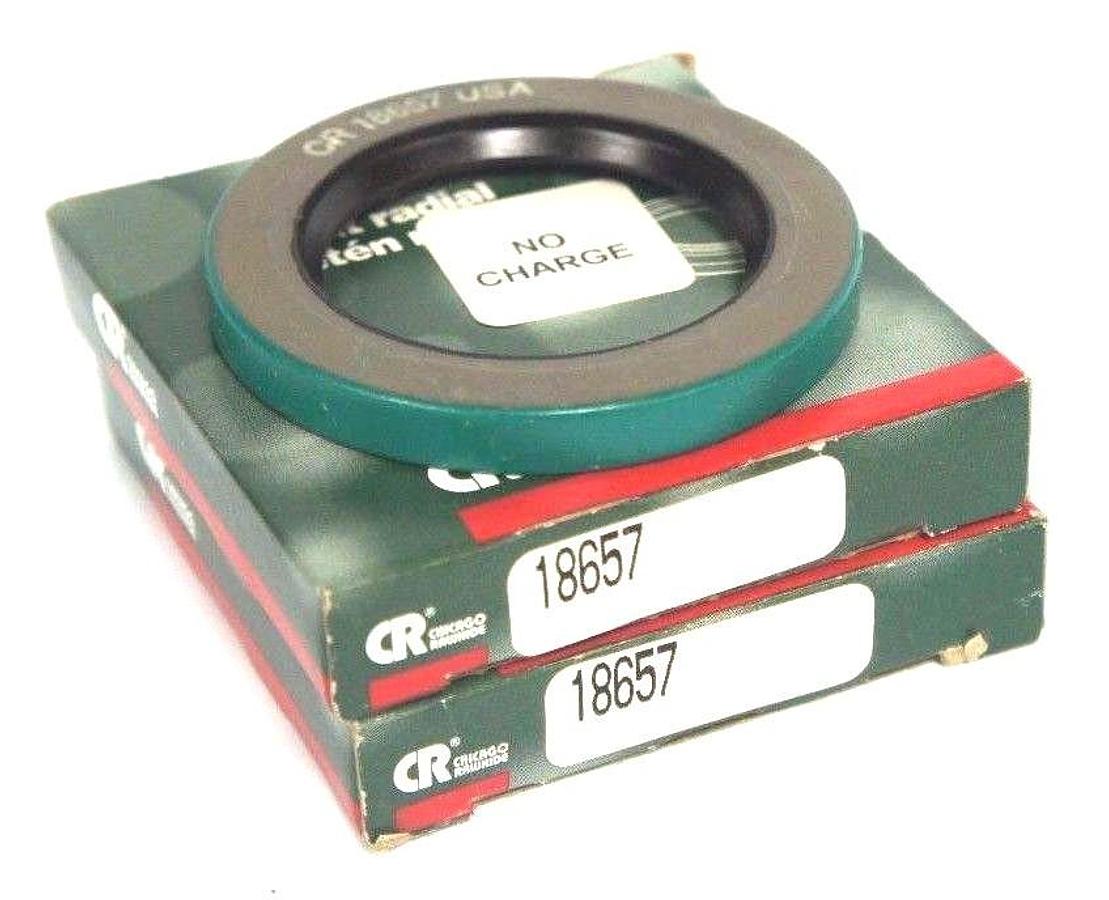 Used LOT OF 2 NIB CHICAGO RAWHIDE 18657 OIL SEALS 1.8750" X 2.7500" X 0.3125"