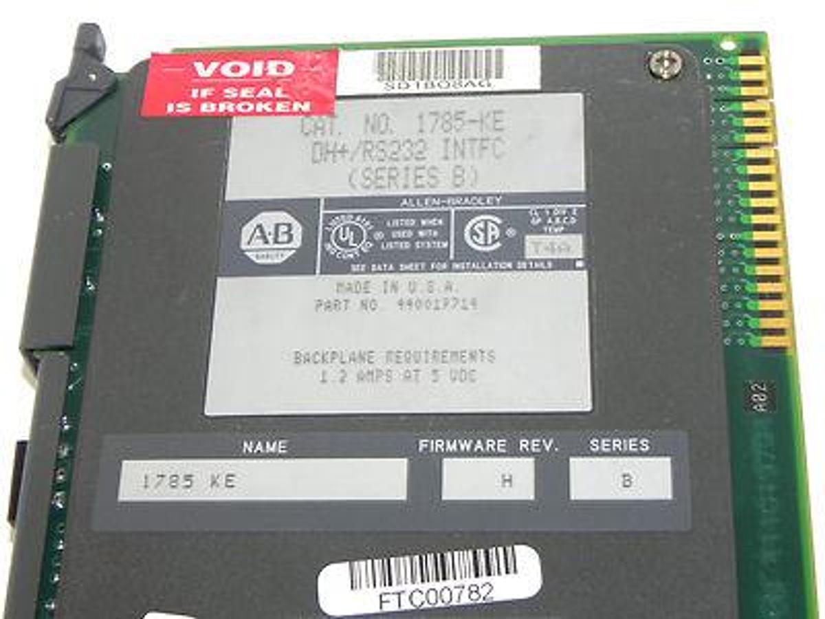 Used ALLEN BRADLEY 1785-KE COMM CONTROL MODULE SER. B FIRMWARE REV. H P/N: 440019714